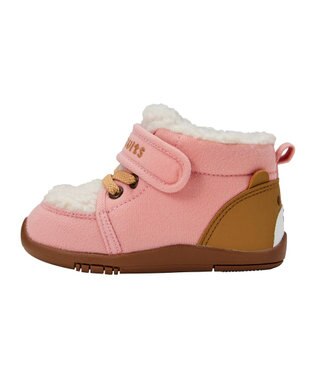 MIKI HOUSE HOT BISCUITS 【14-16cm】 かかと顔ドン あったかボア付き セカンドシューズ ピンク