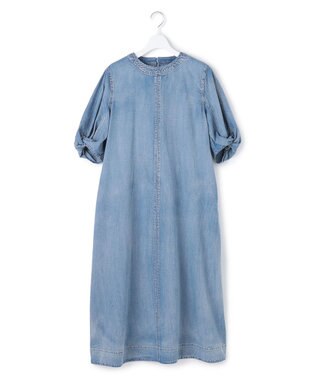 J.PRESS YORK STREET 【WOMEN】ライトダンガリー ツイストスリーブワンピ－ス