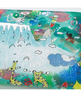 tsumori chisato CARRY カモフラージュサファリ　ラウンドファスナー長財布 グリーン