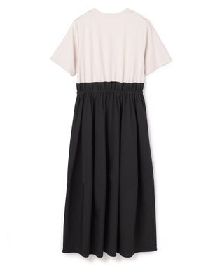 UNFILO BEAUTY FORM-T コンビワンピース グレージュ×ブラック