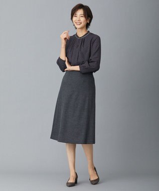 J.PRESS LADIES アクアレジェンドウールジャージー スカート ライトグレー系