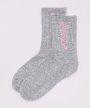 WEGO EXCEEDロゴリブソックス ライトグレー