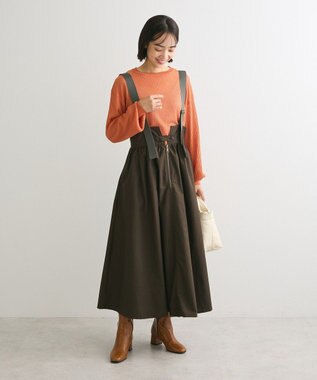 Green Parks ・ＤＯＵＢＬＥ　ＦＬＡＧＳサスペンダーミリタリースカート Charcoal Gray