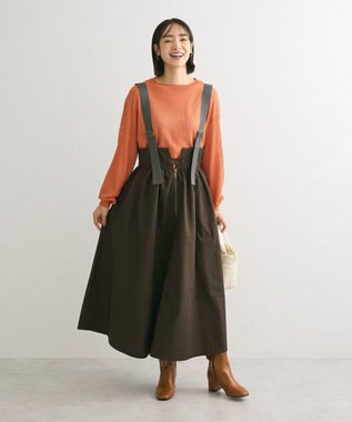 Green Parks ・ＤＯＵＢＬＥ　ＦＬＡＧＳサスペンダーミリタリースカート Charcoal Gray