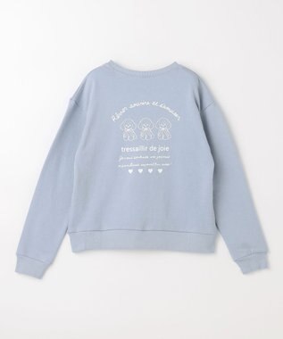 ANY KIDS アニマル バックプリントトレーナー サックスブルー×イヌ