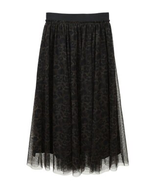 AMERICAN HOLIC チュールギャザースカート Leopard