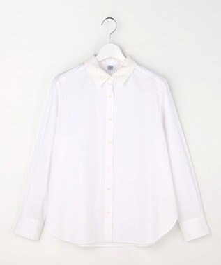 J.PRESS LADIES L 【WEB限定カラーあり・2way】エステネージュ TYPEWRITER STRIPE シャツ ホワイト系