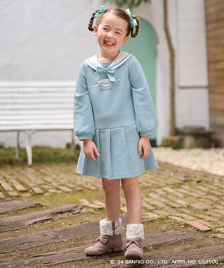 ANY KIDS 【any FAM×サンリオキャラクターズ】セーラーカラーワンピース ミント×シナモロール