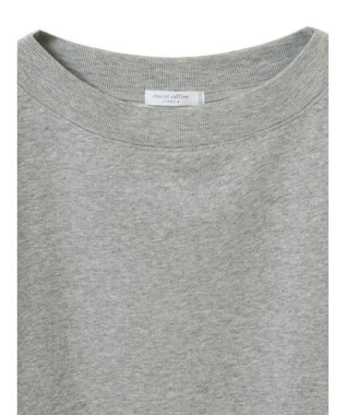 Green Parks ボートネックラメミニ裏毛プルオーバー Gray Mixture