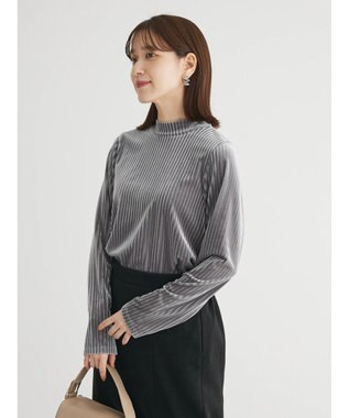 Green Parks ・ＳＵＧＡＲ　ＳＰＯＯＮ　ベロアストライプハイネック Gray