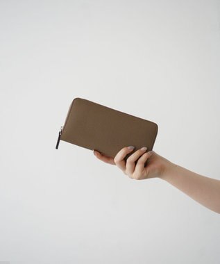 Atelier nuu 【長財布/バイカラー/本革】noble ラウンドウォレット トープ