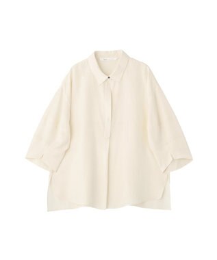 YECCA VECCA バルーン袖スキッパーシャツ Ivory