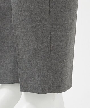 23区 【エステータ】ウールトロドライストレッチ タックテーパード パンツ グレー