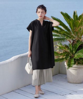 Tiaclasse 【洗える】ヴィンテージサテン消しプリーツパンツ グレージュ