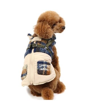 PET PARADISE ペットパラダイス アウター ハーネス ベスト 《チェック柄》 小型犬 チェック柄
