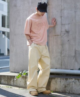 WEGO 【ユニセックス着用ITEM/MLサイズ展開】ブリーチダメージアップリケT（SS） ピンク