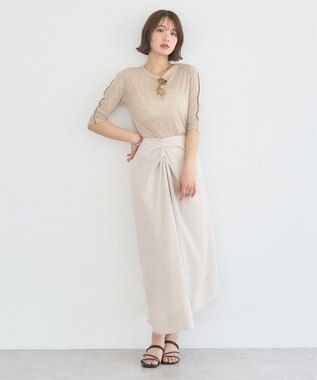 earth music&ecology ハイショクメロートップス Beige