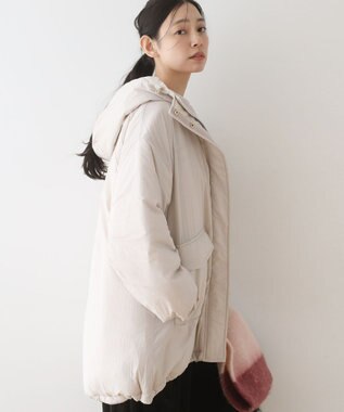 Green Parks フーディ中綿コート Light Gray