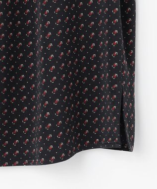 J.PRESS LADIES S スエード幾何プリント ブラウス ネイビー系