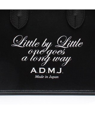 A.D.M.J. 【ファブリック】オフィサー/イタリアンファブリックヘリ巻きトートS ブラック