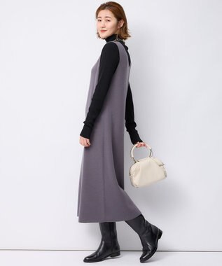 23区 【一部店舗限定/洗える】レイヤードニットツイン ワンピース グレー系