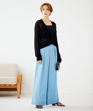 ICB 【洗える】 UnleashLite タックパンツ サックスブルー系