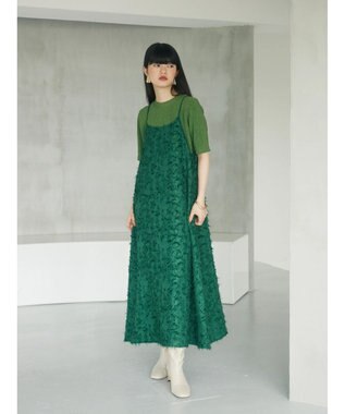 Green Parks armonia．フェザージャガードキャミワンピース Green