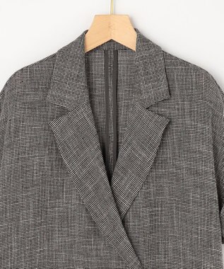 組曲 S 【先行予約】【WEB限定】メランジレノクロス バックペプラムジャケット ブラック系7