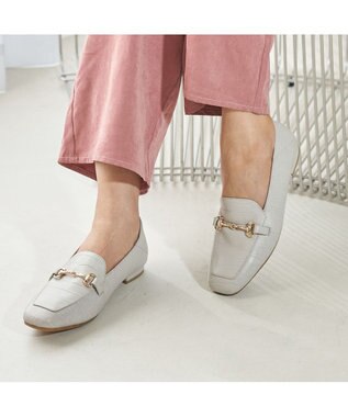 ing <ing>【WEB限定】モカシンビットローファー ホワイトカタオシ