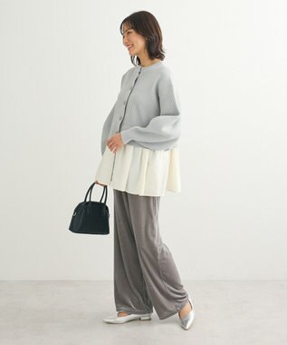 Green Parks ・ＥＬＥＮＣＡＲＥ　ＤＵＥ　スソレイヤーニットカーディカ Light Gray