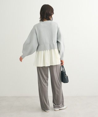 Green Parks ・ＥＬＥＮＣＡＲＥ　ＤＵＥ　スソレイヤーニットカーディカ Light Gray