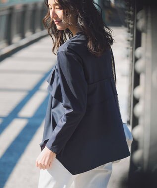 23区 【洗える】ライトクロスビスチェコンビ ジャージー カットソー ネイビー系