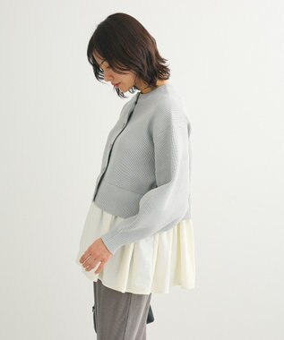 Green Parks ・ＥＬＥＮＣＡＲＥ　ＤＵＥ　スソレイヤーニットカーディカ Light Gray