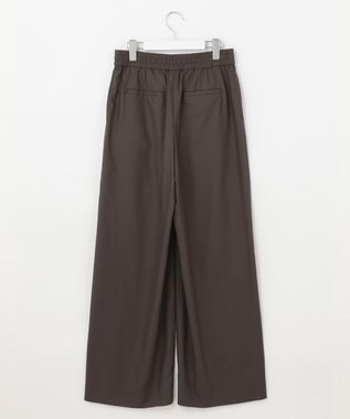 自由区 【抗菌/サスティナブル/セット着用可】EASY SET UP ワイドストレート パンツ ダークブラウン系