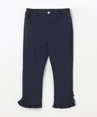 ANY KIDS フリル カプリ パンツ ネイビー
