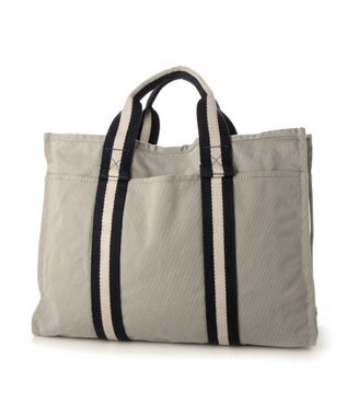 UNBILLION cachecache ラインテープボックスパーテーション2wayトート ライトグレー