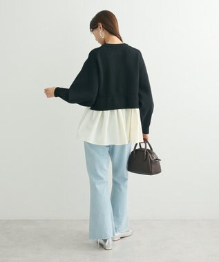 Green Parks ・ＥＬＥＮＣＡＲＥ　ＤＵＥ　スソレイヤーニットカーディカ Black