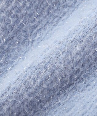 YECCA VECCA ラメシャギードルマンニット Light Blue