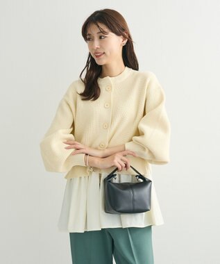 Green Parks ・ＥＬＥＮＣＡＲＥ　ＤＵＥ　スソレイヤーニットカーディカ Ivory