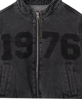 WEGO デニムショートバイカーブルゾン ブラックその他