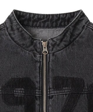 WEGO デニムショートバイカーブルゾン ブラックその他