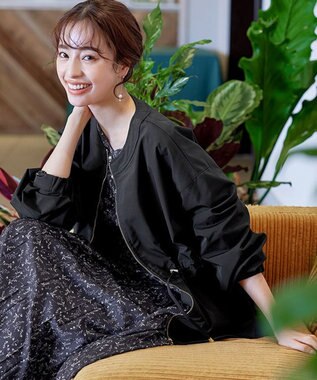 Tiaclasse 【新色追加・洗える】メモリーノーカラードロストブルゾン ブラック