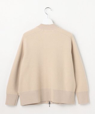 J.PRESS LADIES L CAT ジップアップ ブルゾン ニット ベージュ系