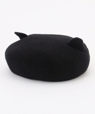 ANY KIDS ネコ耳ベレー帽 ブラック