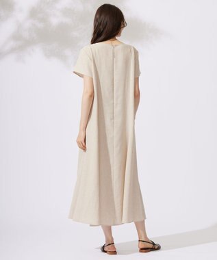 自由区 【カタログ掲載・接触冷感・UVカット・洗える】リネンミックスツィル ワンピース サンド