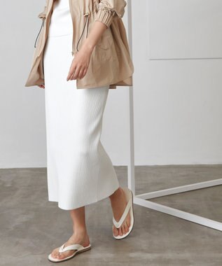 BEIGE， CESTAS / ニットスカート White