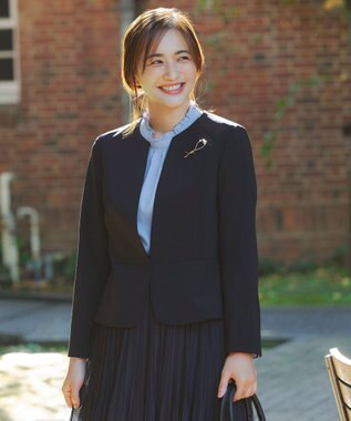 ANY SIS セレモニーダブルクロス クルーカラー ジャケット