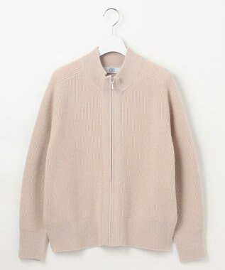 J.PRESS LADIES L 【洗える】CAT ジップアップブルゾン ニット ベージュ系