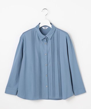 J.PRESS LADIES コンパクトトリコット シャツライク カットソー ブルー系