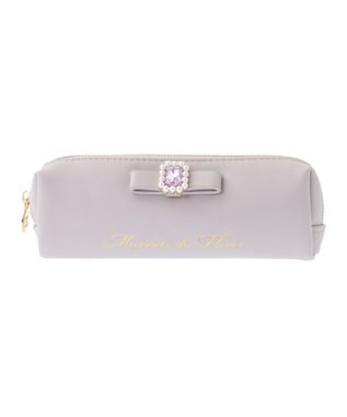 Maison de FLEUR パールビジュー合皮リボンロングポーチ Lilac